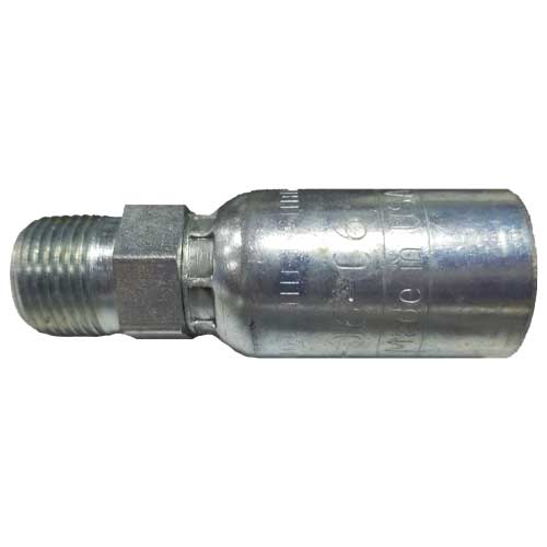 3/8 Hose X 1/2 Male Pipe Swivel NPTF Bite The Wire Series Hydraulic Crimp Fitting Single Fitting 