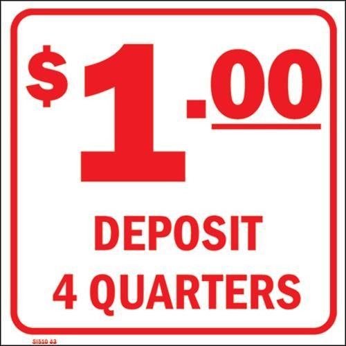 sign bay dollar wash deposit quarters signs kleen