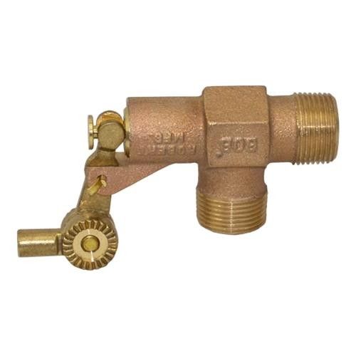 100 psi Pressure Robert Manufacturing R400-5 Series Bob Red Brass Float Valve Assembly with Stem 3/4 NPT Male Inlet x 3/4 NPT Male Outlet 