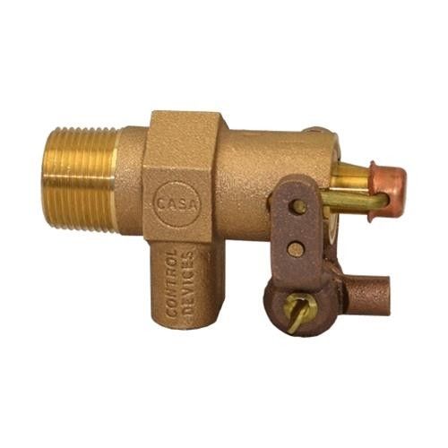 Robert Manufacturing RC810 CASA Series Bob Red Brass Float Valve with Compound Operating Lever 1 NPT Male Inlet x Free Flow Outlet 138 gpm at 85 psi Pressure 