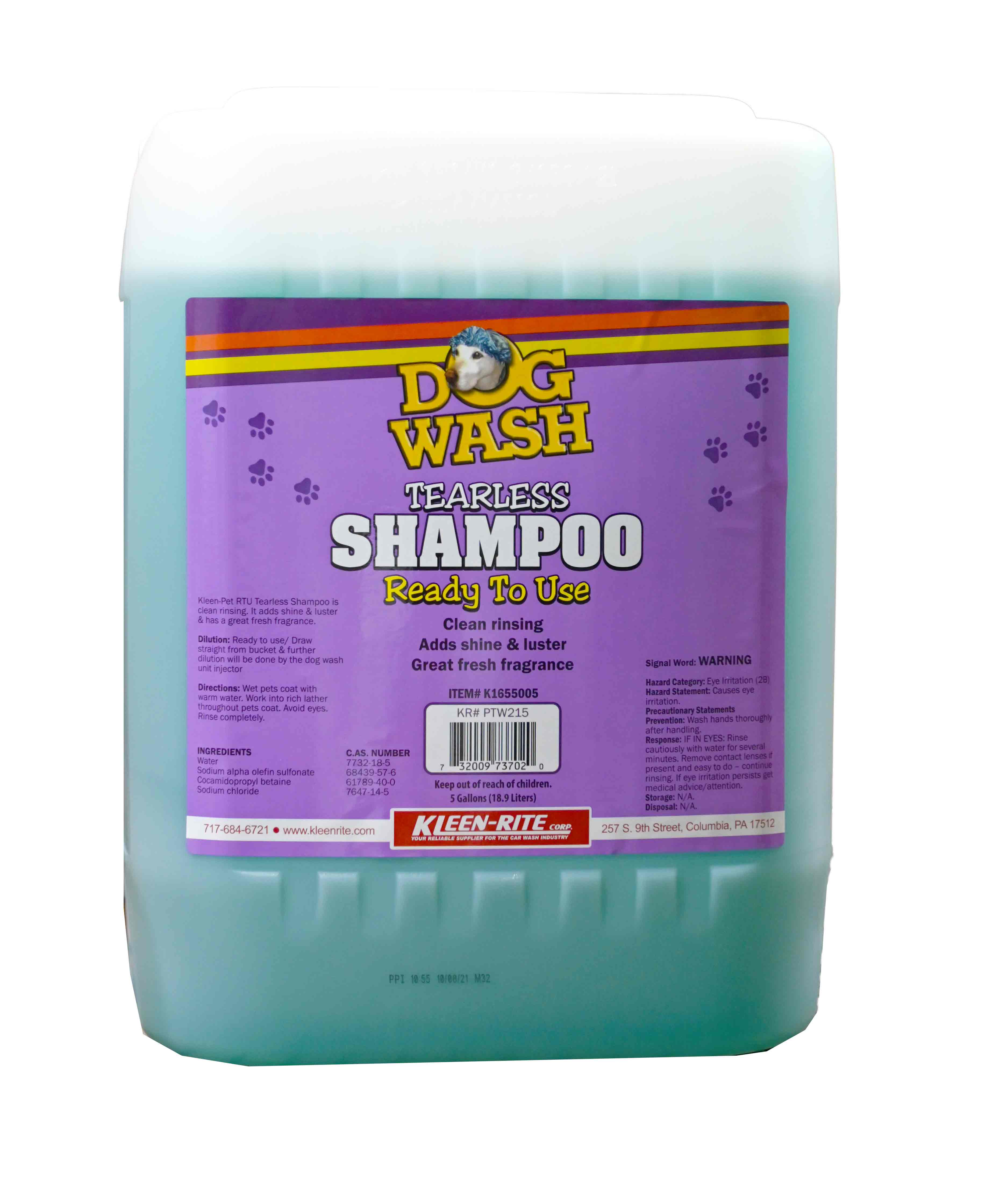 Dog Wash Tearless Shampoo - Self Serve Dog Wash - Kleen-Rite