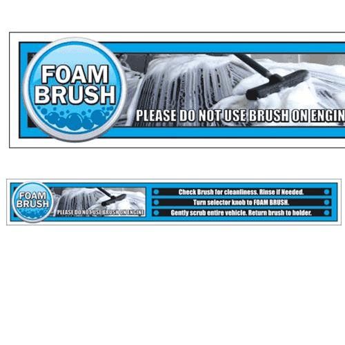 Foam Brushing Function Menu Decal | High Quality Menu Strips | Menu