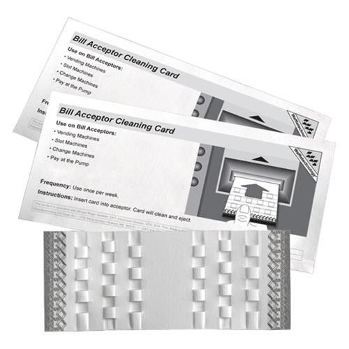 Box of 50 Dollar Bill Validator Cleaning Cards for vending machine bill acceptor