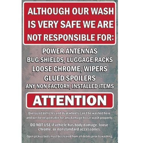 Windmaster Sign - Automatic Instructions - Red & Gray - Kleen-Rite