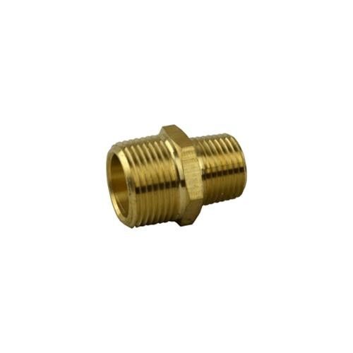 Brass Reducing Hex Pipe Nipple Fitting 34 In X 12 In Midland Metal 28 225 