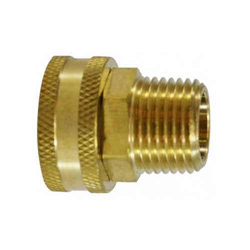 Hooshing 3PCS Brass Garden Hose Threaded 3/4 to 1/2 Fitting Thumb Quick Swivel Connector Double Female Thread Garden Hose Adapter