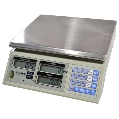 Kleen-Rite Corporation - Klopp KCS-60 Series Coin Counting Scale (60 lb ...