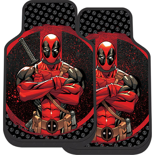 Plasticolor 001591r01 Marvel Deadpool Floor Mat 2 Pack Retail